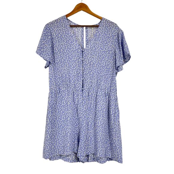 Rails NWT Sophia Daisy Romper Size L No Belt Relaxed Fit V-neck Short Sleeve - Picture 2 of 13